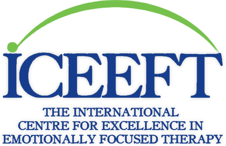 ICEEFT logo with blue text and green arc, representing The International Centre for Excellence in Emotionally Focused Therapy